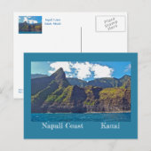 RUGGED AND BEAUTIFUL NAPALI COAST/KAUAI,HAWAII ポストカード (正面/裏面)
