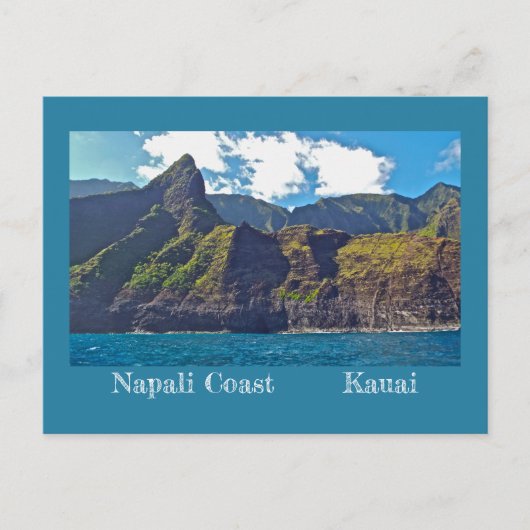 RUGGED AND BEAUTIFUL NAPALI COAST/KAUAI,HAWAII ポストカード (正面)