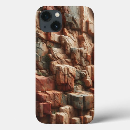 Rugged Canyon Rock Texture Phone Case - Earthy Red Case-Mate iPhoneケース (裏面)