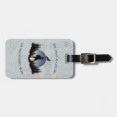 Rugged Hiking Blue Gray Topography Wilderness ラゲッジタグ (正面横)