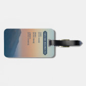 Rugged Hiking Blue Gray Topography Wilderness ラゲッジタグ (裏面横)