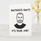Rugged Man Mothers Day Art Card カード (黄色い花)