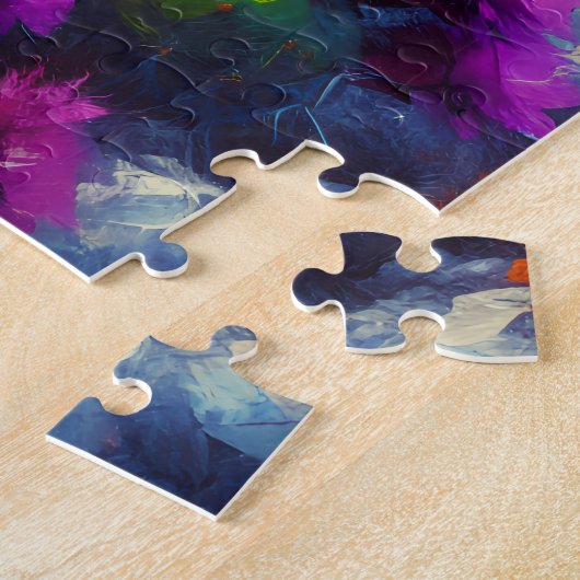 Rugged Mountains Blooming Cactus Square 556 pc ジグソーパズル (側面)