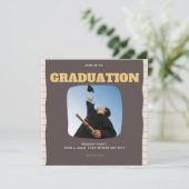 Rugged Woodsy Photo Graduation Party  招待状 (スタンド正面)