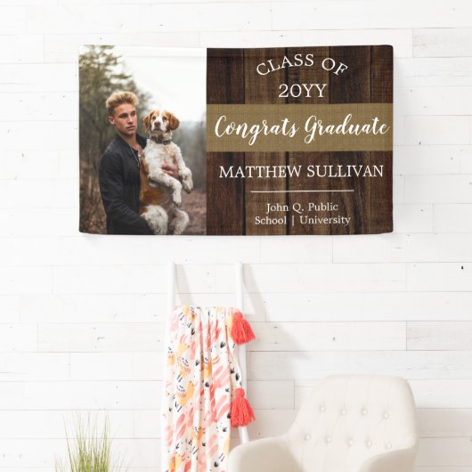 Rugggsy写真卒業おめでとう卒業 横断幕 (インサイチュ)