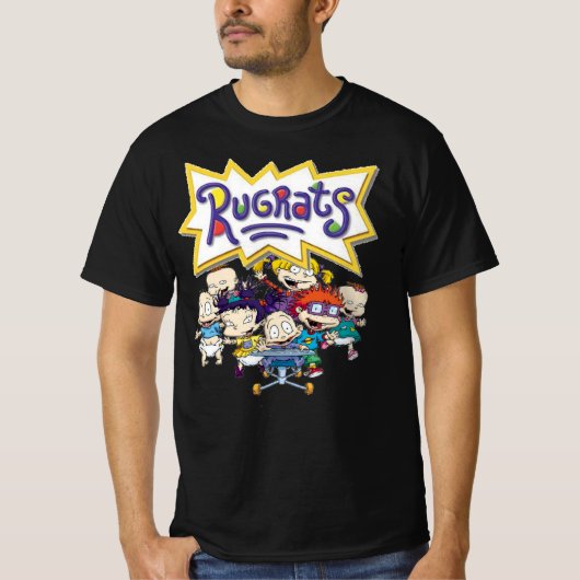Rugrats Cartoon Childhood Baby Anime Animation Tシャツ (正面)