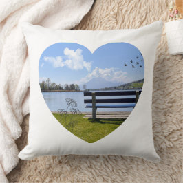 Ruheplatz am See – Zierkissen mit Naturmotiv クッション