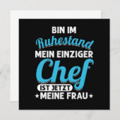 Ruhestand Rente 2020 Rentner Rentnerin Oma Opa Gro 招待状 (正面/裏面)