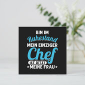 Ruhestand Rente 2020 Rentner Rentnerin Oma Opa Gro 招待状 (スタンド正面)