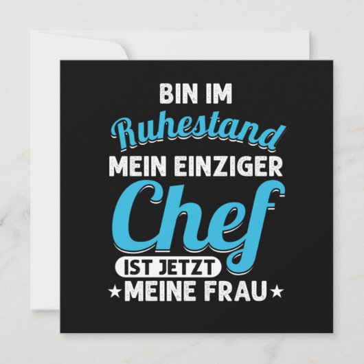 Ruhestand Rente 2020 Rentner Rentnerin Oma Opa Gro 招待状 (正面)