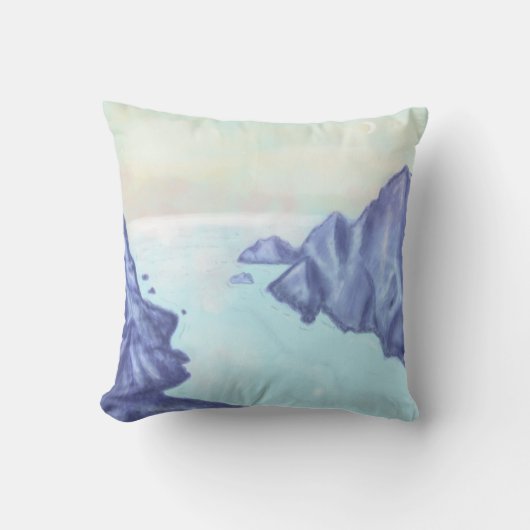 Ruhiger Morgen über dem Fjord  クッション (正面)