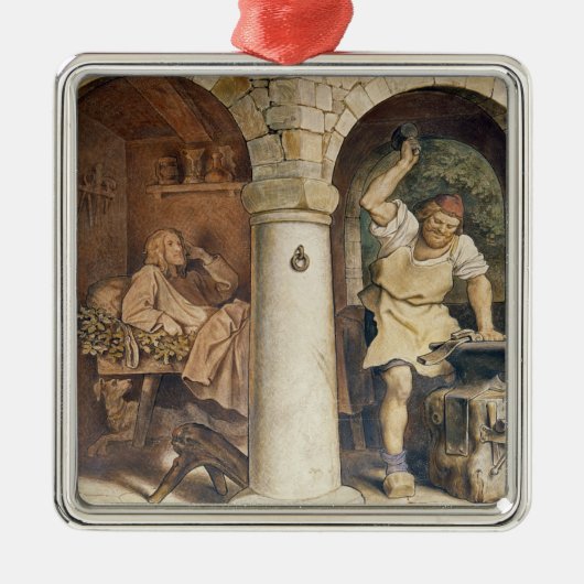 Ruhla、c.1854の鍛治屋 メタルオーナメント (正面)