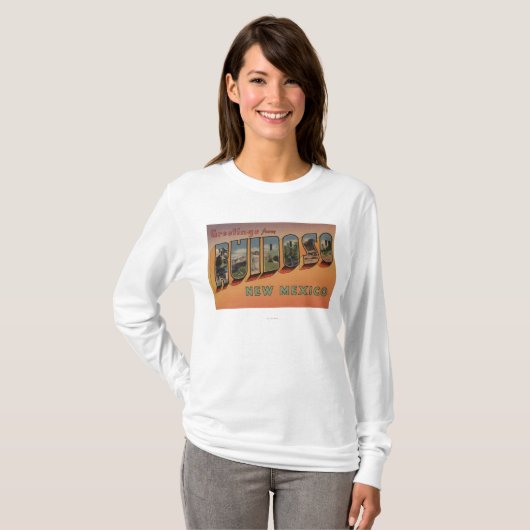 Ruidoso、ニューメキシコ-大きい手紙場面 Tシャツ (正面フル)