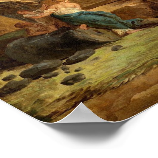 Ruins With An Obelisk by Robert Hubert ポスター (角)