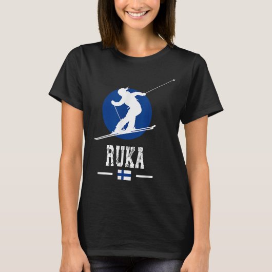 Ruka Finland Ski Resort Rukatunturi Kuusamo Skiing Tシャツ (正面)