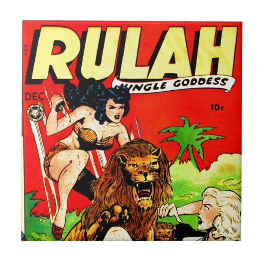 Rulahおよび大きく恐いライオン タイル (正面)