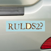 RULDS2か。 バンパーステッカー (車上)