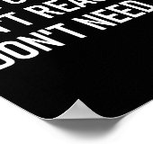 Rule Of Lazy Can't Reach It Don't Need It, Funny,  ポスター (角)