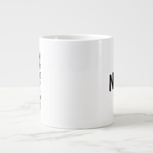 「Rule The World」を使用したジャンボサイズのマグ ジャンボコーヒーマグカップ (正面)