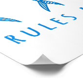 "Rules Are for Losers" Funny Boho Coastal Wall Art ポスター (角)