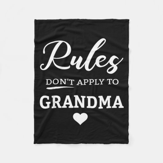 Rules Don't Apply To Grandma  フリースブランケット (正面)