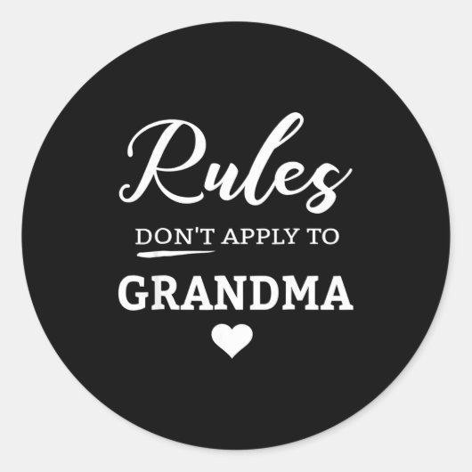Rules Don't Apply To Grandma  ラウンドシール (正面)