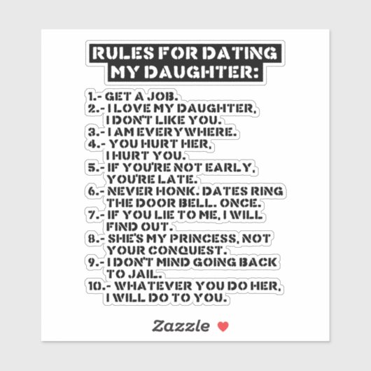 Rules for dating my daughter シール (シート)