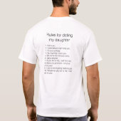 Rules for dating my daughter tシャツ (裏面)