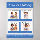Rules for Learning Teacher Anchor Chart ポスター (正面)