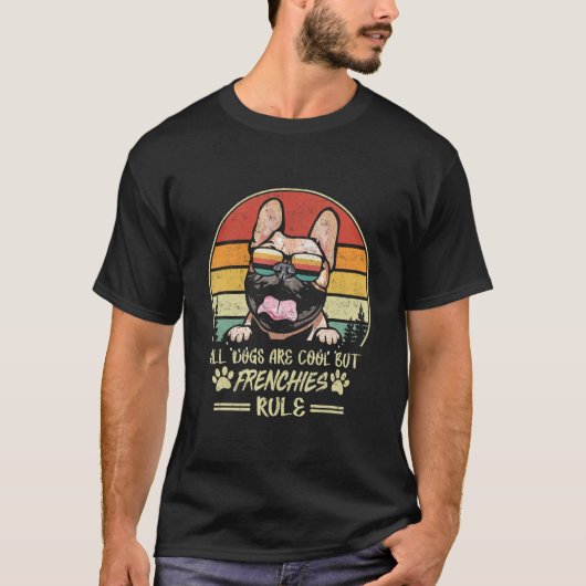 Rules For The Owner Of Fawn French Bulldog Dog Vin Tシャツ (正面)