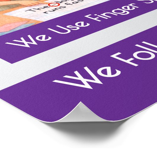 Rules for Writers Classroom Anchor Chart ポスター (角)