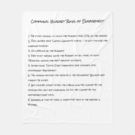 Rules of Engagement  Blanket フリースブランケット (正面)