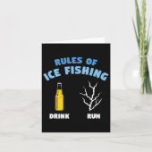 Rules Of Ice Fishing Drink Run Fisherman Angler カード (正面)