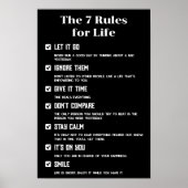 Rules of Life やる気を起こさせる Poster, 12"x18" Inche ポスター (正面)