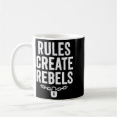 Rules Rebels Protest Dom Statement Gift コーヒーマグカップ (左)