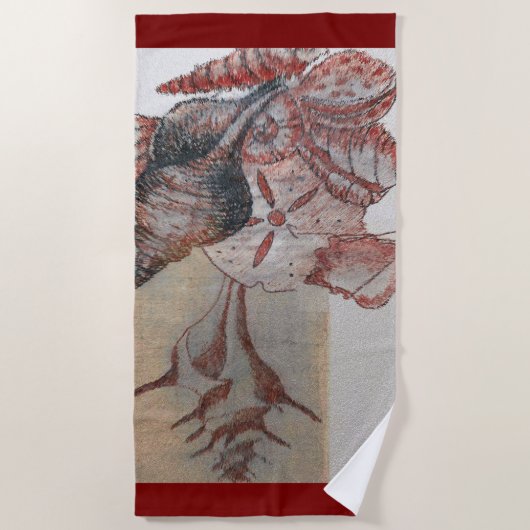 Rum Cay, Bahamas, Seashells: Beach Towel ビーチタオル (正面)