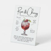 Rum & Cherry Christmas Cocktail Pedestal Sign 台座サイン (正面)