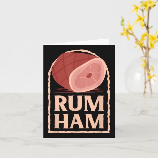 Rum Ham T I Funny Bbq S _2  カード (黄色い花)