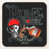 Rum lover スクエアペーパーコースター (正面)