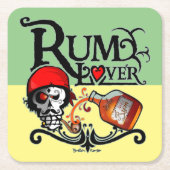 Rum lover スクエアペーパーコースター (正面)