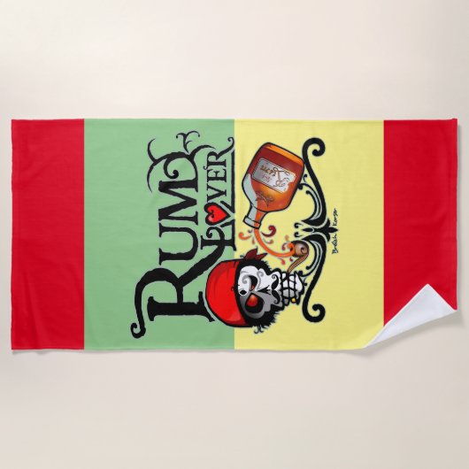Rum lover ビーチタオル (正面)
