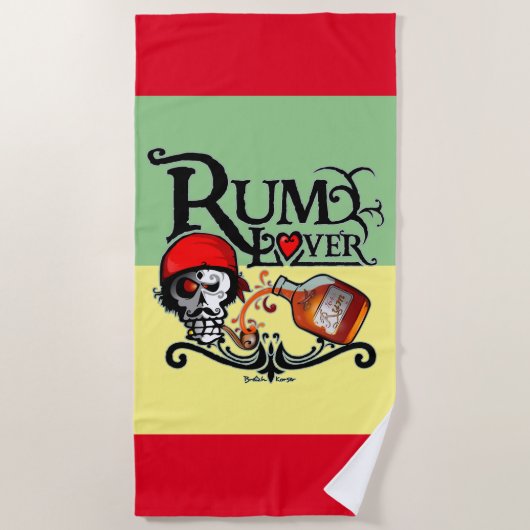 Rum lover ビーチタオル (正面)