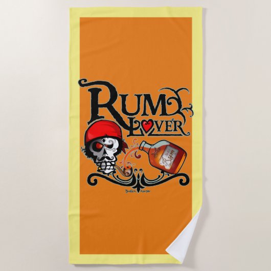 Rum lover ビーチタオル (正面)