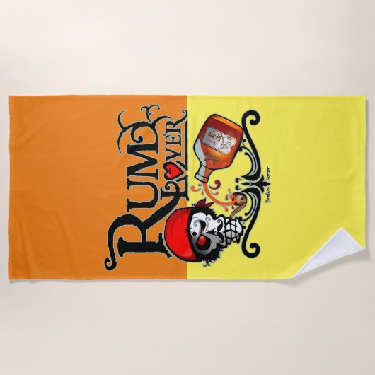 Rum lover ビーチタオル (正面)