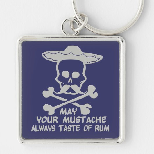 Rum Mustache custom color key chain キーホルダー (正面)