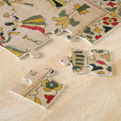 Rumal: パンジャブ語ダンを示す正方形の刺繍カバー ジグソーパズル (側面)