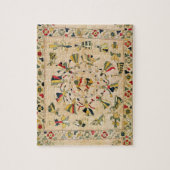 Rumal: パンジャブ語ダンを示す正方形の刺繍カバー ジグソーパズル (縦)