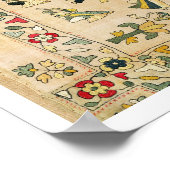 Rumal：四角い刺繍カバーでパンジャビ段を表示 ポスター (角)