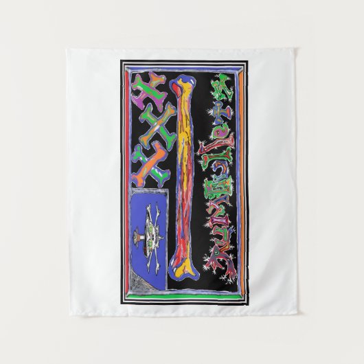 RUMBULLETS NEW VERSION PIRATE FLAG TAPESTRY タペストリー (正面)