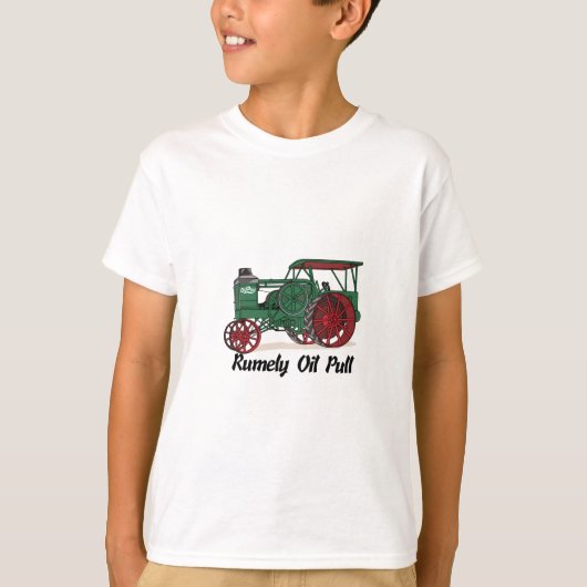 Rumelyの油の引きのトラクター Tシャツ (正面)